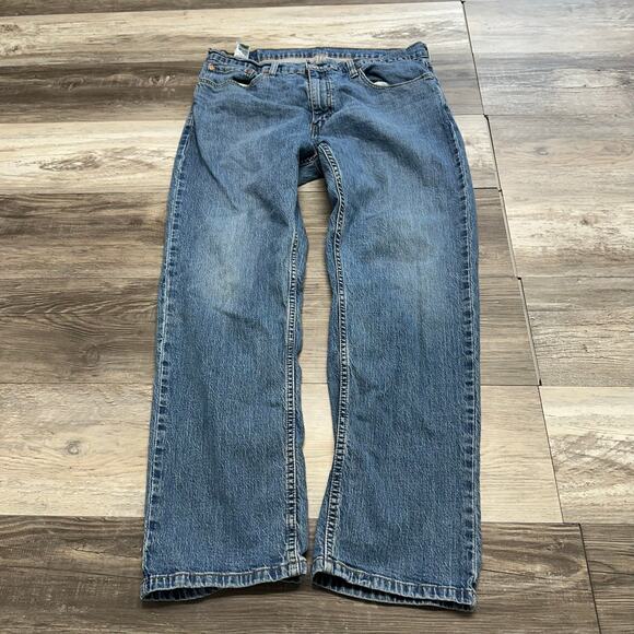 Levi's 559 Jeans Red Tab  Faded Mid Wash Blue Mens 34x29 Relaxed Straight Denim - Picture 1 of 9